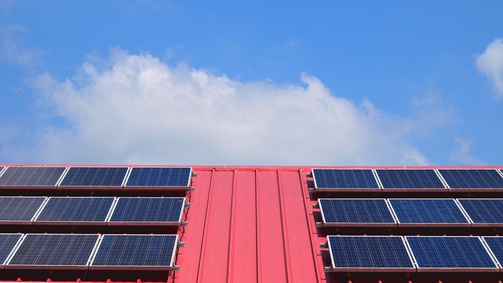 Photovoltaikpanel auf Hausdach